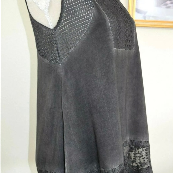 NEW Agnes & Dora Eyelet Tunic Sleeveless Gray Embroidered Lace Top-XS (0… - Picture 5 of 12